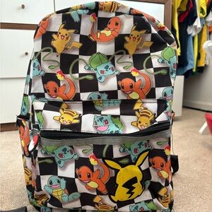 Pokemon Kids Backpack - Black and Multicolor